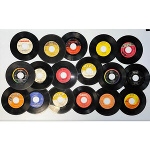 Lot of 17 Vintage Assorted Bundle Multi-color 45 RPM Vinyl Records Untested 7 in